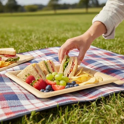 Peel Plate Large 9.5in x 9.5in Multi-Use Reusable Paper Plates, Peelable Dinnerware, 60 Plates / 900 Servings Total, Year Supply Box, 90% Less Waste