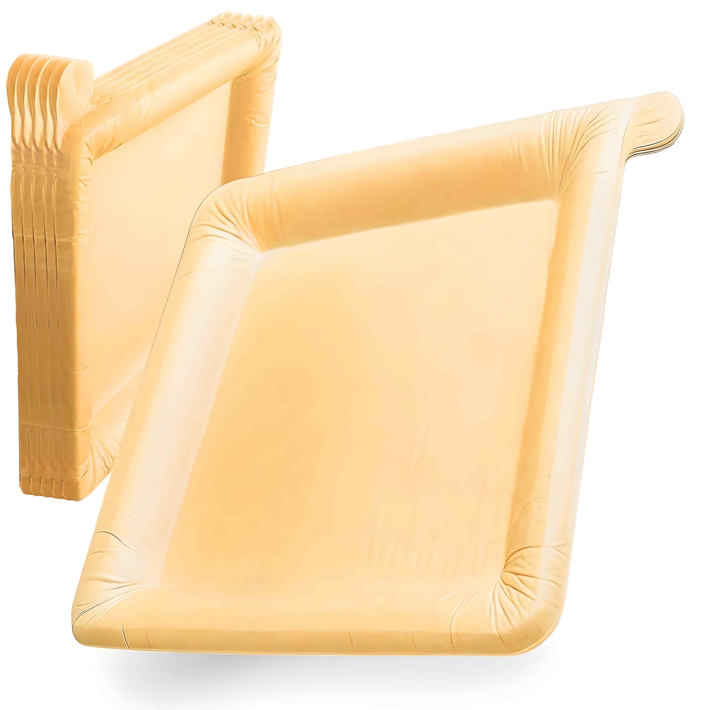 Peel Plate Large 9.5in x 9.5in Multi-Use Reusable Paper Plates, Peelable Dinnerware, 60 Plates / 900 Servings Total, Year Supply Box, 90% Less Waste