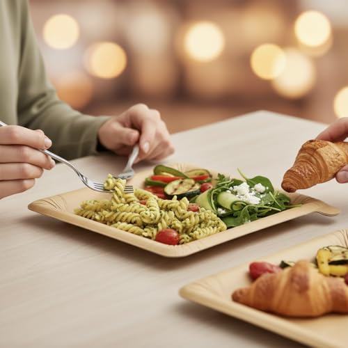 Peel Plate (15-Pack) 225 Servings Total, Large 9.5in x 9.5in Multi-Use Reusable Paper Plates, 90% Less Waste Peelable Dinnerware for Home or On-The-Go Mealtime & Snacktime